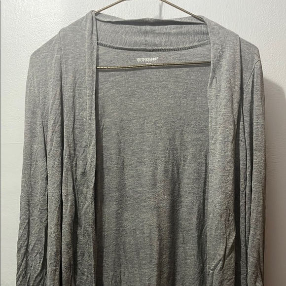 Motherhood Maternity Heather Gray Open Front Cardigan - Picture 1 of 4